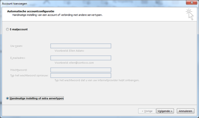 E Mailadres Instellen In Microsoft Outlook 2013 Support Hosting2GO