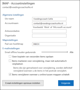 E-mailadres Instellen In Microsoft Outlook