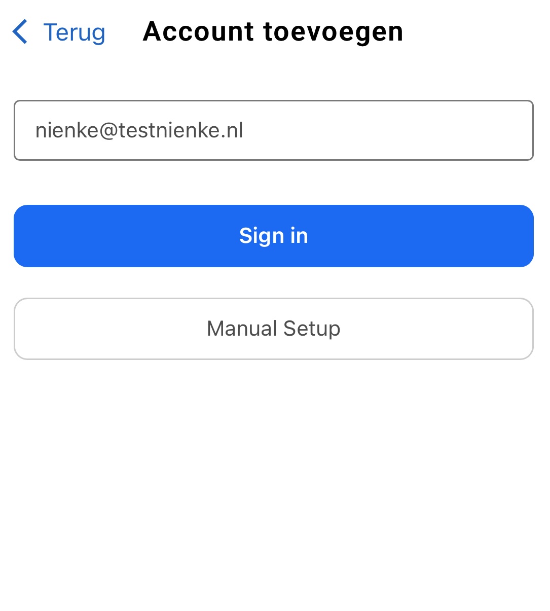 Emailadres instellen in BlueMail Support Hosting2GO