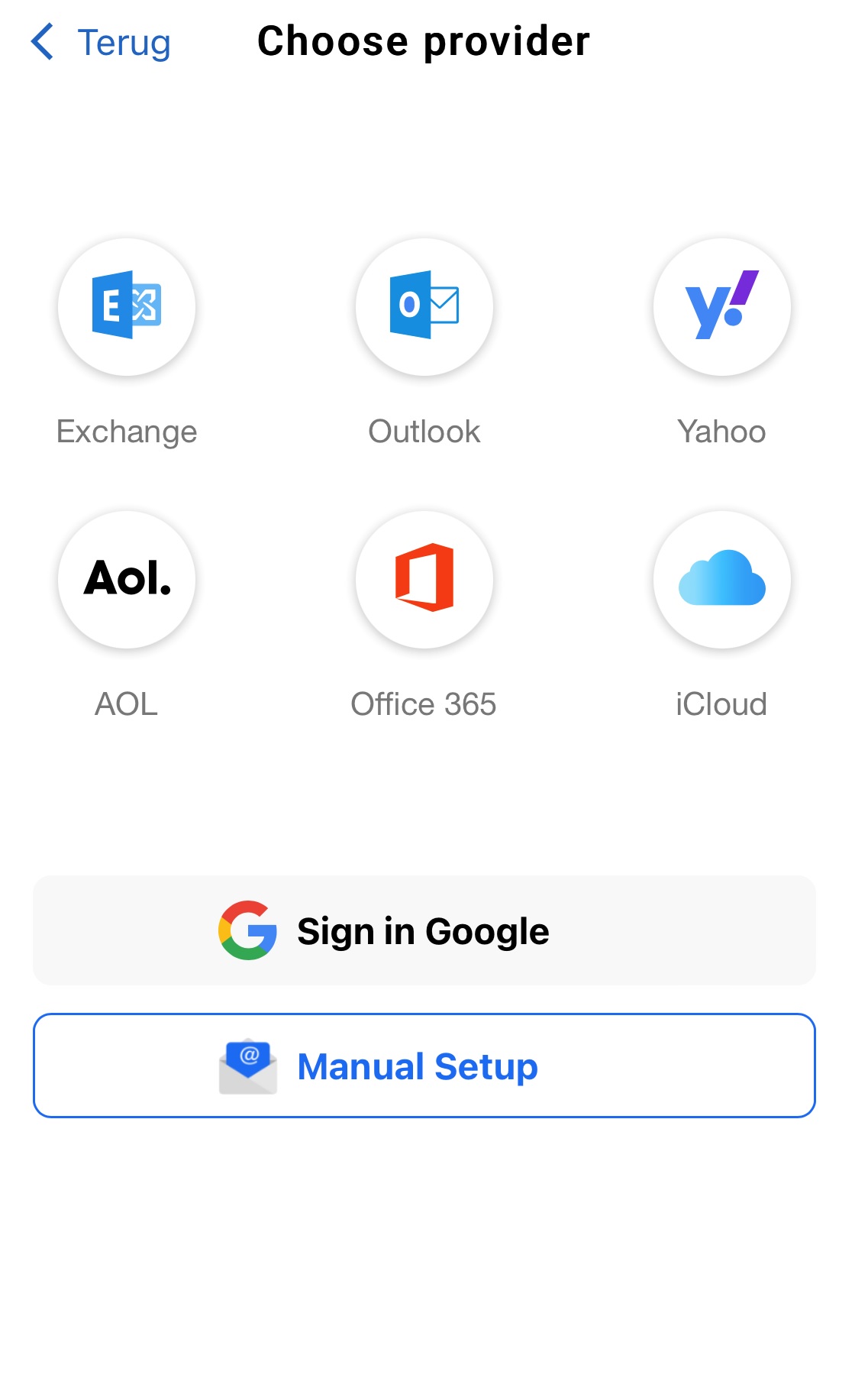 Emailadres instellen in BlueMail Support Hosting2GO